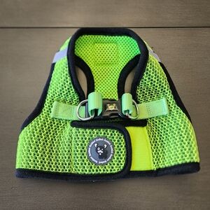 Neon Green Step In Dog Harness -EcoBark Step In Green Body Harness Medium